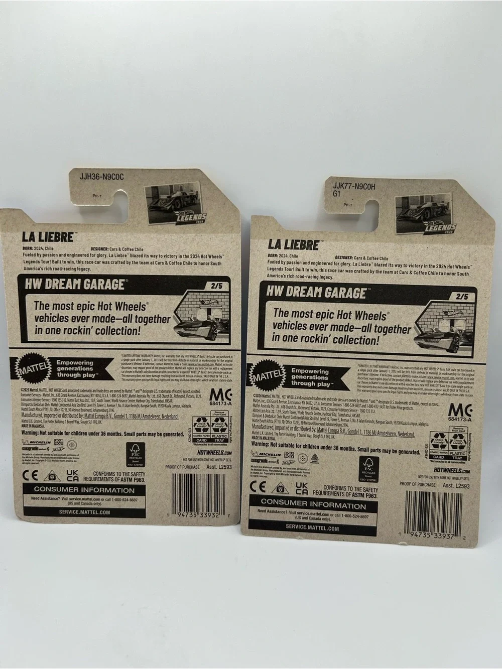 Hot Wheels La Liebre - Black and White Set 🔥🛞
